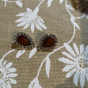 Elegant Brown Teardrop Earrings